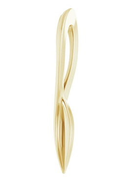 14K Rose Gold 32.86x5.62 mm Freeform Pendant