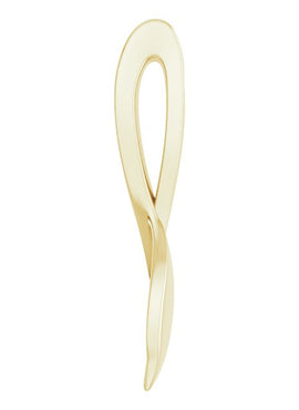 14K Rose Gold 32.86x5.62 mm Freeform Pendant