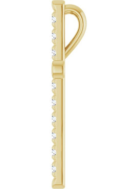 14K White Gold 1/2 CTW Natural Diamond French-Set Cross Pendant