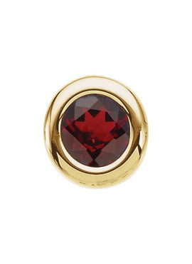 14K Yellow Gold 4 mm Imitation Mozambique Garnet Pendant