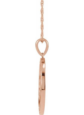 14K Rose Gold Om Pendant
