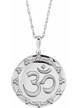 14K Rose Gold Om Pendant