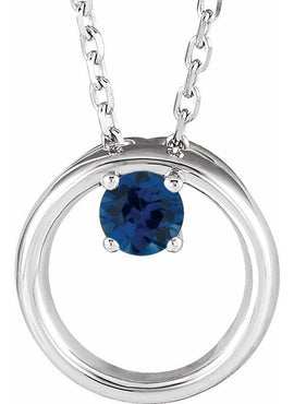 14K White Gold 1/10 CT Natural Diamond Circle 16-18