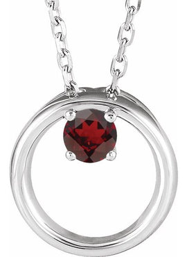 14K White Gold 1/10 CT Natural Diamond Circle 16-18