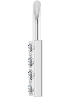 Sterling Silver 1/2 CTW Natural Diamond Lock Pendant