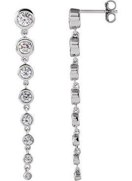 14K Yellow Gold 1 3/4 CTW Lab-Grown Diamond Earrings