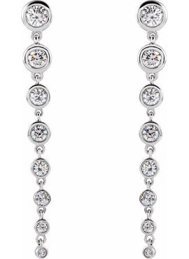 14K Yellow Gold 1 3/4 CTW Lab-Grown Diamond Earrings