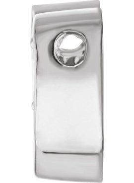 14K White Gold Natural Mozambique Garnet Heart Slide Pendant