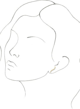 14K White Gold Wavy Ear Climbers