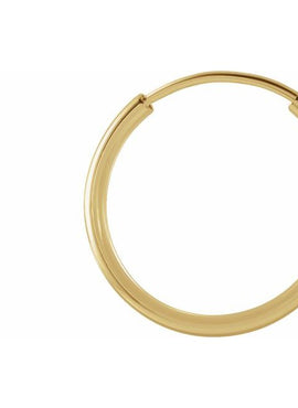 Sterling Silver Flexible Endless Tube 20 mm Hoop Earring
