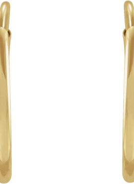 Sterling Silver Flexible Endless Tube 20 mm Hoop Earring