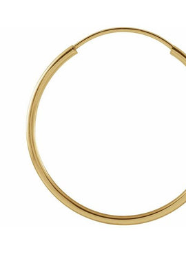 Sterling Silver Flexible Endless Tube 20 mm Hoop Earring