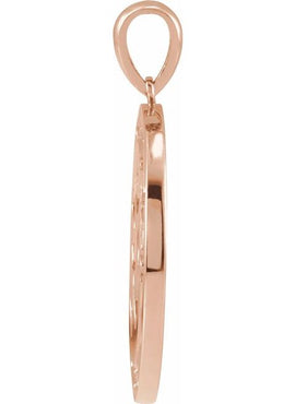14K Rose Gold Om Pendant