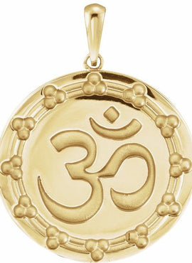 14K Rose Gold Om Pendant
