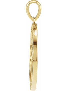 14K Rose Gold Om Pendant