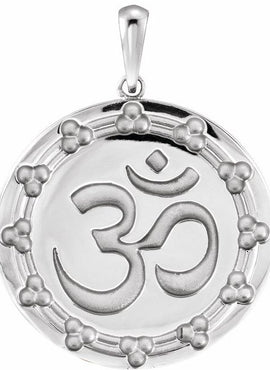 14K Rose Gold Om Pendant