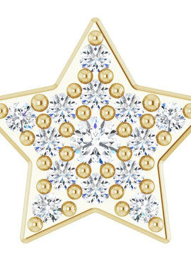 Sterling Silver .04 CTW Natural Diamond Star Pendant
