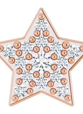 Sterling Silver .04 CTW Natural Diamond Star Pendant