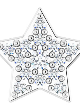 Sterling Silver .04 CTW Natural Diamond Star Pendant