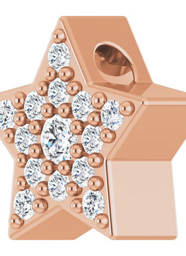 Sterling Silver .04 CTW Natural Diamond Star Pendant