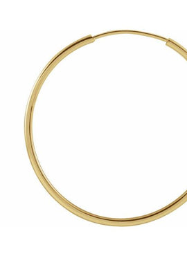 Sterling Silver Flexible Endless Tube 20 mm Hoop Earring