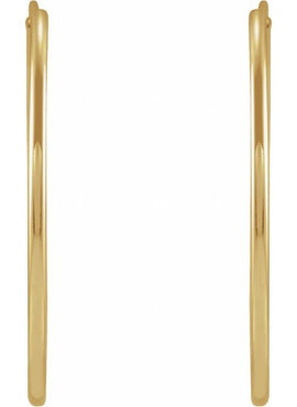 Sterling Silver Flexible Endless Tube 20 mm Hoop Earring