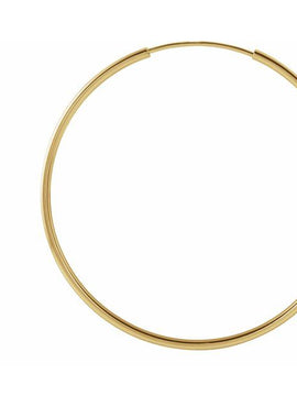 Sterling Silver Flexible Endless Tube 20 mm Hoop Earring
