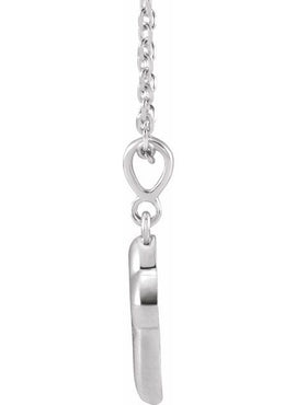 Platinum Petite Open Cross 16-18