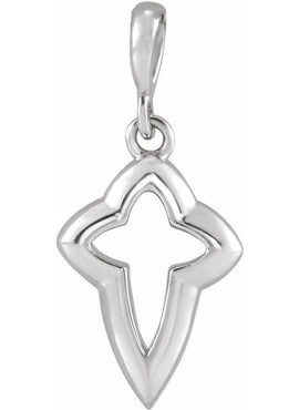 Platinum Petite Open Cross 16-18