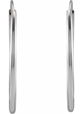 Sterling Silver Flexible Endless Tube 20 mm Hoop Earring