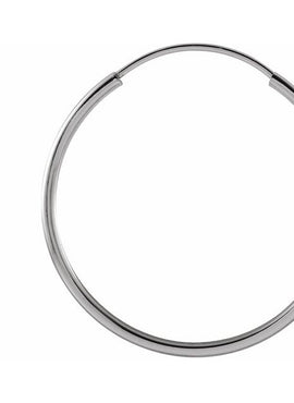 Sterling Silver Flexible Endless Tube 20 mm Hoop Earring