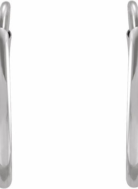 Sterling Silver Flexible Endless Tube 20 mm Hoop Earring