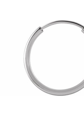Sterling Silver Flexible Endless Tube 20 mm Hoop Earring