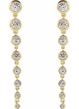 14K Yellow Gold 1 3/4 CTW Lab-Grown Diamond Earrings