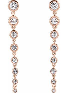 14K Yellow Gold 1 3/4 CTW Lab-Grown Diamond Earrings
