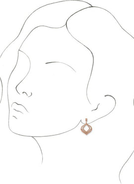 14K White Gold Vintage-Inspired Dangle Earrings