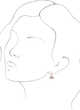 14K White Gold 3/4 CTW Natural Diamond Fan Earrings