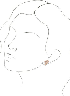 14K White Gold Fan Ear Climbers