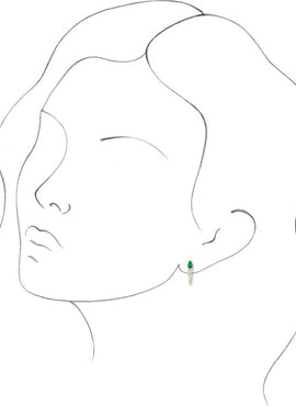 14K White Gold Lab-Grown Alexandrite & 1/4 CTW Natural Diamond Earrings