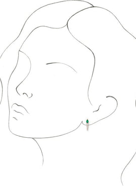 14K White Gold Lab-Grown Alexandrite & 1/4 CTW Natural Diamond Earrings