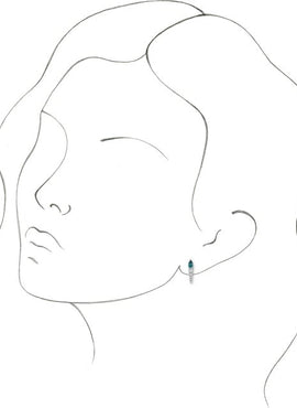 14K White Gold Lab-Grown Alexandrite & 1/4 CTW Natural Diamond Earrings