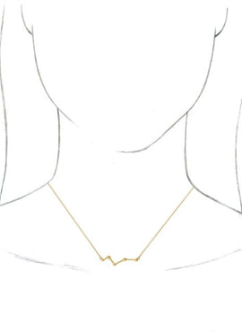 14K Yellow Gold Constellation Bar 18