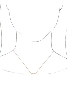 14K White Gold 1/8 CTW Natural Diamond Bar 16