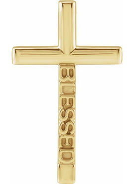 Platinum Blessed Cross Pendant