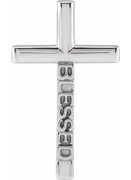 Platinum Blessed Cross Pendant