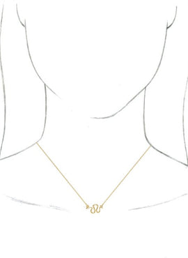14K White Gold Snake 16-18
