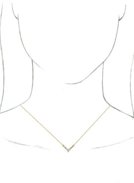14K White Gold 1/3 CTW Natural Diamond V 16-18