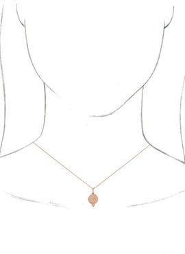 14K White Gold Beaded Disc 16-18