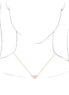 14K White Gold Snake 16-18