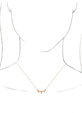 14K White Gold Pyramid 16-18